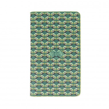 portefeuille PINEL & PINEL london toile enduite émeraude