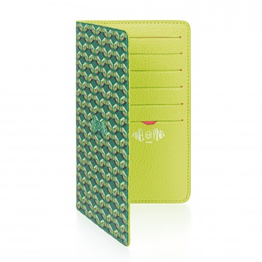 portefeuille PINEL & PINEL london toile enduite émeraude