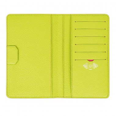 portefeuille PINEL & PINEL london toile enduite émeraude
