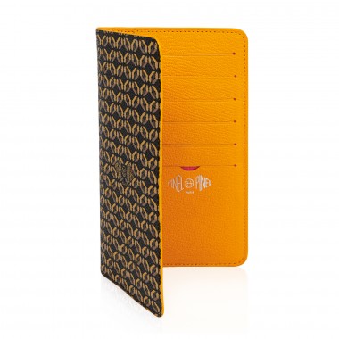 portefeuille PINEL & PINEL london toile enduite mocaccino