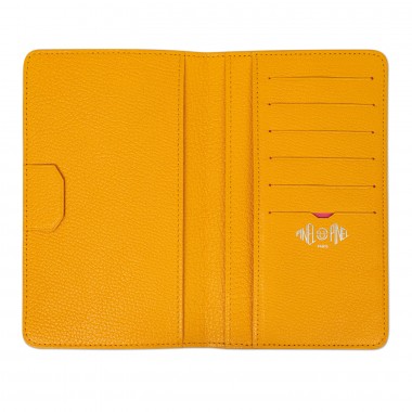 portefeuille PINEL & PINEL london toile enduite mocaccino