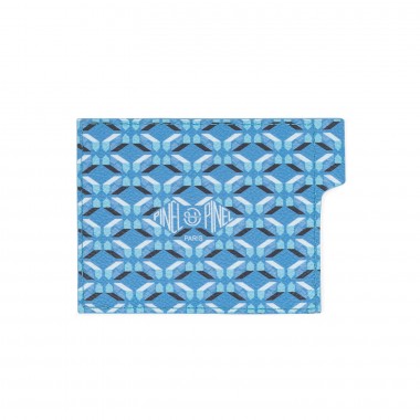 portefeuille PINEL & PINEL manhattan 7c toile enduite azur