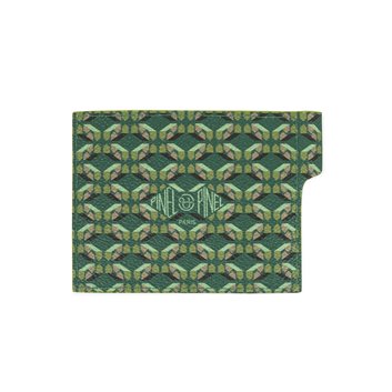 portefeuille PINEL & PINEL manhattan 7c toile enduite émeraude