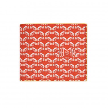 portefeuille PINEL & PINEL manhattan 7c toile enduite poppy