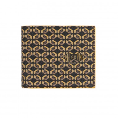 portefeuille PINEL & PINEL manhattan 8c toile enduite mocaccino