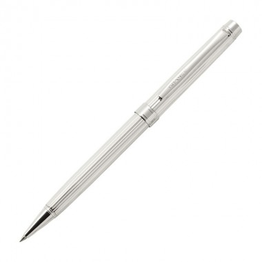 Stylo bille Pilot Grance Stripe - Argent - Attributs rhodiés