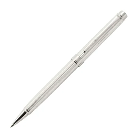 Stylo bille Pilot Grance Stripe - Argent - Attributs rhodiés