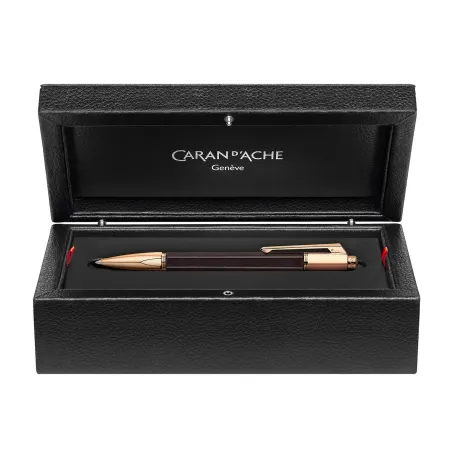 Stylo Bille Caran d'Ache - Varius - Ebony Plaqué Or Rose - Coffret