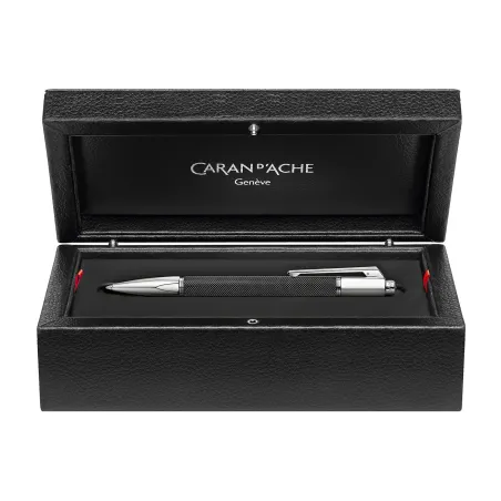 Stylo Bille Caran d'Ache - Varius - Ivanhoé Black Rhodié - Coffret