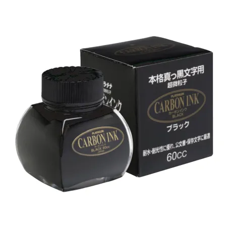 Flacon d'encre PLATINUM carbon noir 60 ml