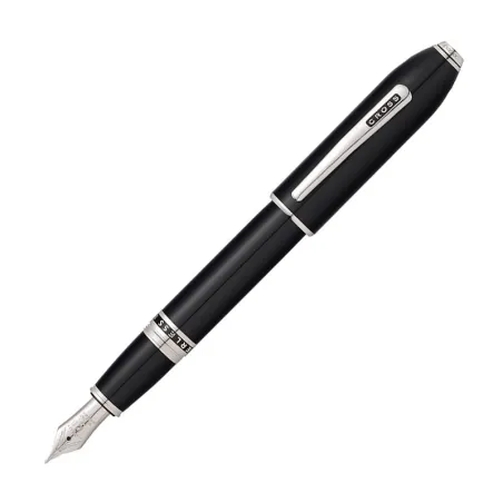 Stylo Plume F Cross® Peerless 125 Noir laqué et platines - Luxe