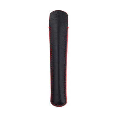 LADON - Senso - Etui 1 place petit modèle - noir surpiqûre rouge