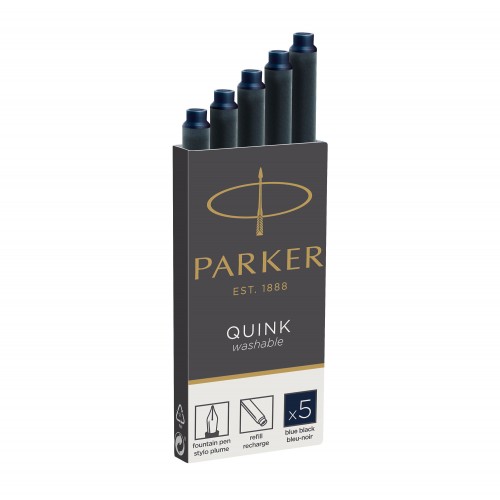 PARKER Quink 5 cartouches longues Stylo plume - bleue/noire