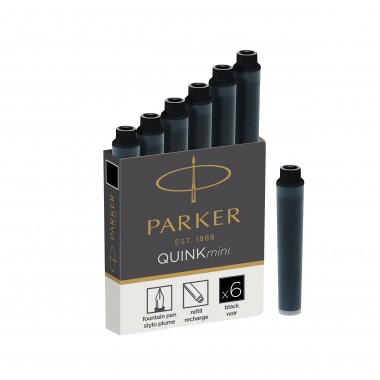 PARKER Quink 6 cartouches courtes Stylo plume - encre noire