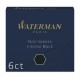WATERMAN cartouches d’encre pour Stylo plume - petit format « international » - couleur Noir Intense - boîte de 6