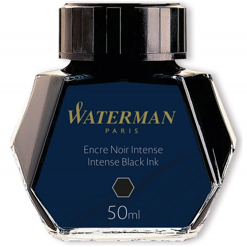 WATERMAN encre pour Stylo plume - couleur Noir Intense - flacon 50 ml
