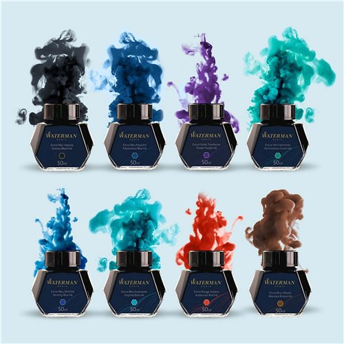 WATERMAN encre pour Stylo plume - couleur Noir Intense - flacon 50 ml