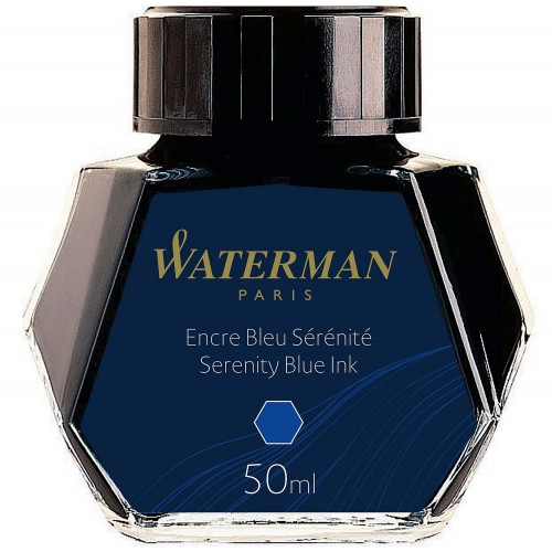 WATERMAN encre pour Stylo plume - couleur Bleu Sérénité - flacon 50 ml