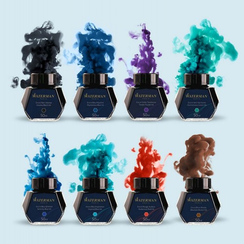 WATERMAN encre pour Stylo plume - couleur Bleu Mystère - flacon 50 ml