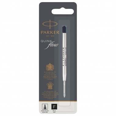 PARKER recharge bille Quinkflow - pointe fine - noire - blister X 1