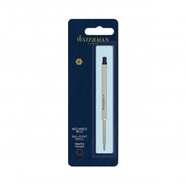 WATERMAN recharge bille  - pointe fine - noire - blister X 1