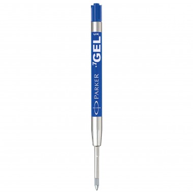 PARKER recharge bille gel, pointe moyenne, bleue, blister X 1