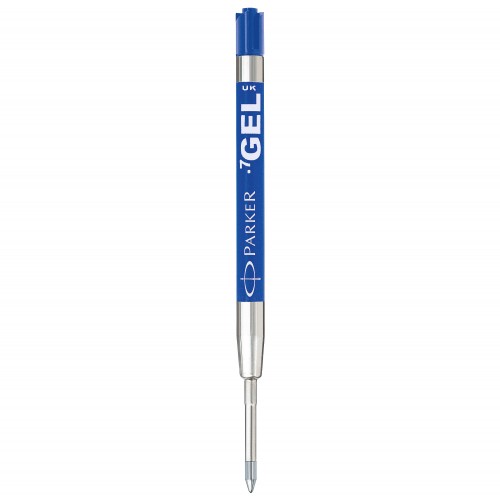 PARKER recharge bille gel - pointe moyenne - bleue - blister X 1