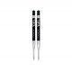 PARKER recharge bille gel, pointe moyenne, noire, blister X 2