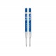 PARKER recharge bille gel, pointe moyenne, bleue, blister X 2