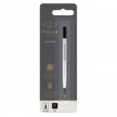 PARKER recharge Stylo Roller - pointe moyenne - noire - blister X 1