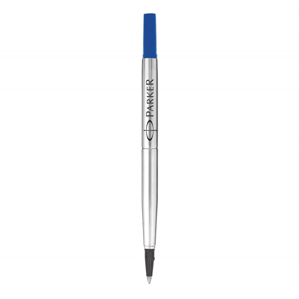 PARKER recharge Stylo Roller, pointe moyenne, bleue, blister X 1