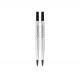 PARKER recharge Stylo Roller, pointe moyenne, noire, blister X 2