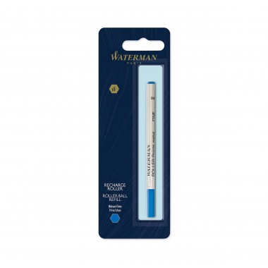 WATERMAN recharge roller  - pointe fine - bleue - blister X 1
