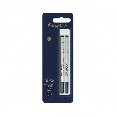 WATERMAN recharge roller - pointe fine - noire - blister X 2