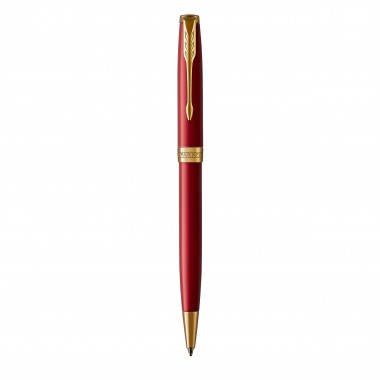 PARKER Sonnet Stylo bille - laque rouge - Recharge noire pointe moyenne - Coffret cadeau