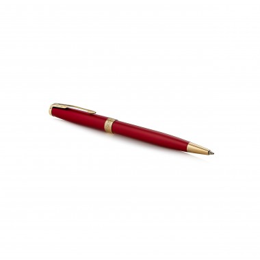 PARKER Sonnet Stylo bille - laque rouge - Recharge noire pointe moyenne - Coffret cadeau