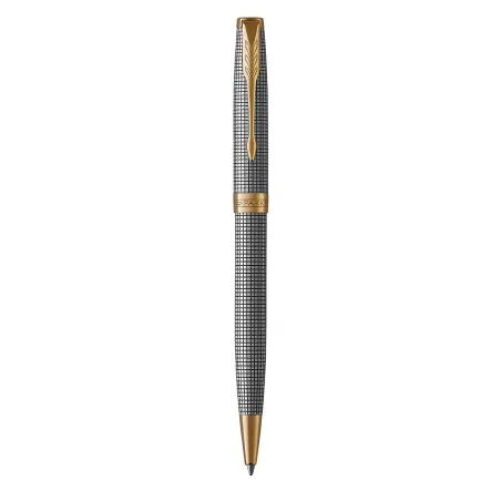 PARKER Sonnet Stylo bille - argent ciselé - Recharge noire pointe moyenne - Coffret cadeau