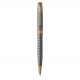 PARKER Sonnet Stylo bille - argent ciselé - Recharge noire pointe moyenne - Coffret cadeau