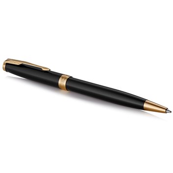 PARKER Sonnet Stylo bille, Noir, Recharge noire pointe moyenne, Coffret cadeau