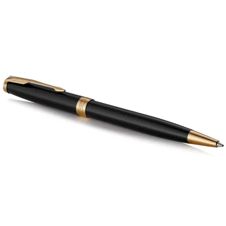 PARKER Sonnet Stylo bille, Noir, Recharge noire pointe moyenne, Coffret cadeau