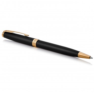 PARKER Sonnet Stylo bille noir mat, Recharge noire pointe moyenne, Coffret cadeau