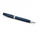 PARKER Sonnet Stylo bille, Bleu satiné, Recharge noire pointe moyenne, Coffret cadeau