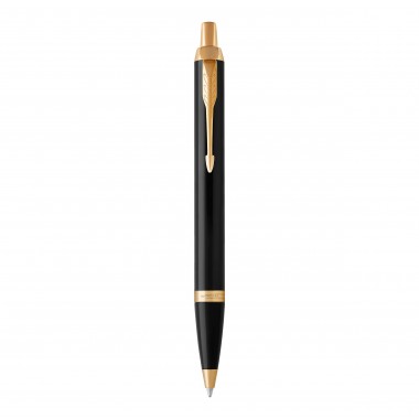 PARKER IM Stylo bille - Noir - recharge bleue pointe moyenne - Coffret cadeau