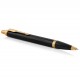 PARKER IM Stylo bille, Noir, recharge bleue pointe moyenne, Coffret cadeau