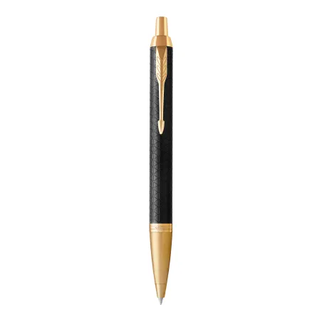PARKER IM Premium Stylo bille - noir - recharge bleue pointe moyenne - Coffret cadeau