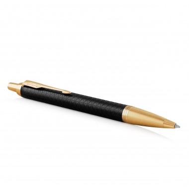 PARKER IM Premium Stylo bille, noir, recharge bleue pointe moyenne, Coffret cadeau