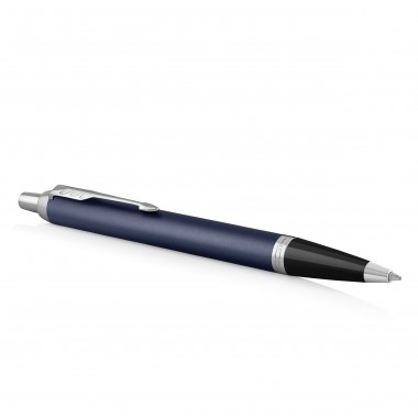 PARKER IM Stylo bille, bleu mat, recharge bleue pointe moyenne, Coffret cadeau