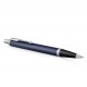 PARKER IM Stylo bille, bleu mat, recharge bleue pointe moyenne, Coffret cadeau