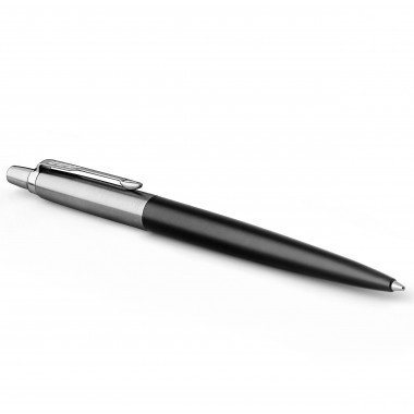 PARKER Jotter Stylo bille, noir Bond Street , recharge bleue pointe moyenne, Coffret cadeau