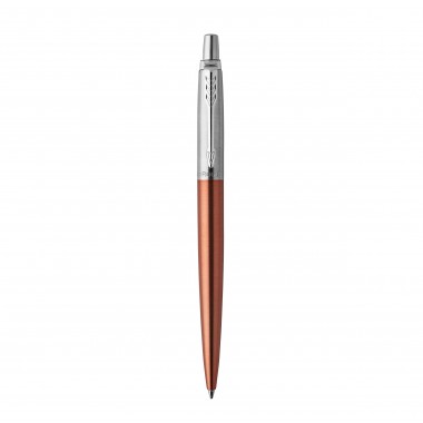 PARKER Jotter Stylo bille - orange Chelsea  - recharge bleue pointe moyenne - Coffret cadeau